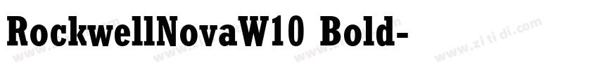 RockwellNovaW10 Bold字体转换